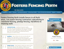 Tablet Screenshot of fostersfencing.com.au